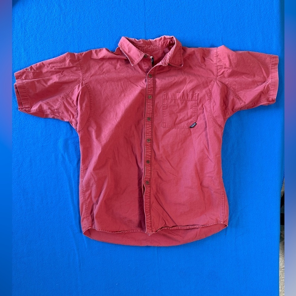 Patagonia 100% Organic Cotton "Bandit" Mens Short Sleeve Button Dwn Casual Sz M